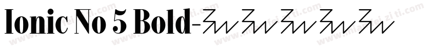 Ionic No 5 Bold字体转换
